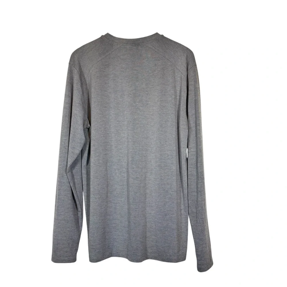 Free Fly Shirt Mens Large Blue Henley Long Sleeve‎ Bamboo Stretch Lightweight